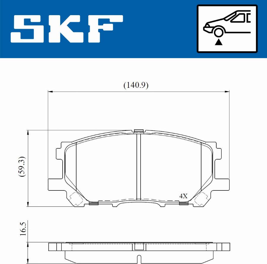 SKF VKBP 80693 - Kit de plaquettes de frein, frein à disque cwaw.fr