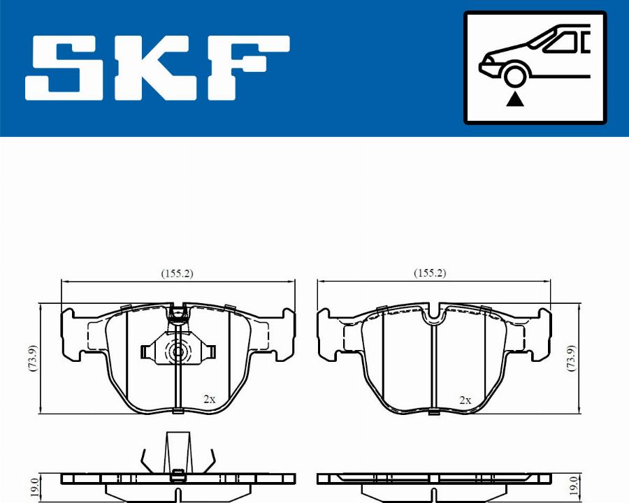 SKF VKBP 80656 - Kit de plaquettes de frein, frein à disque cwaw.fr