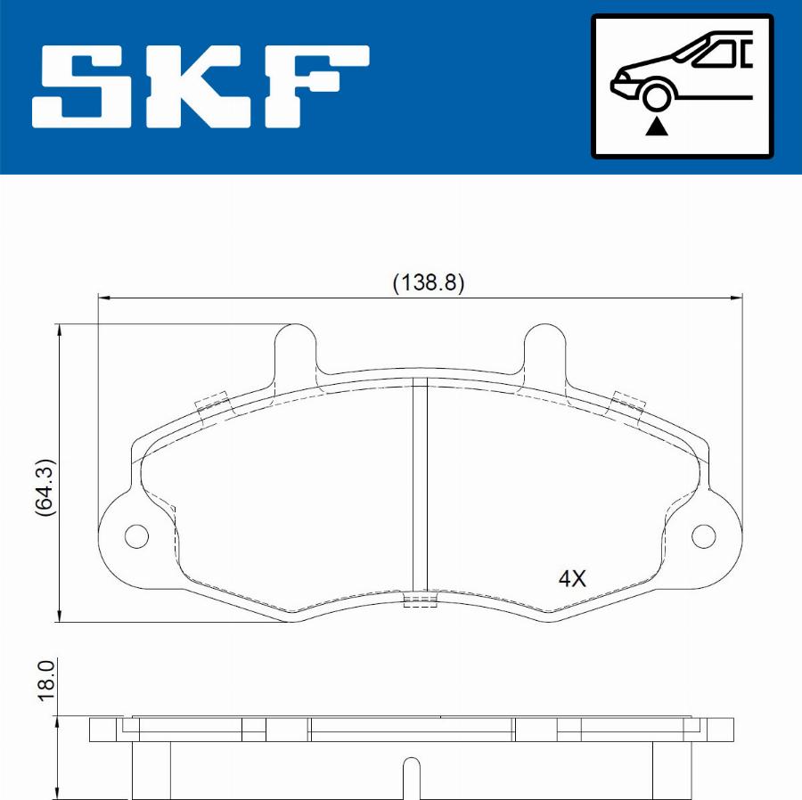 SKF VKBP 80663 - Kit de plaquettes de frein, frein à disque cwaw.fr