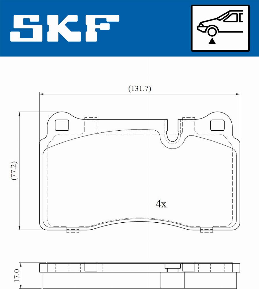 SKF VKBP 80609 - Kit de plaquettes de frein, frein à disque cwaw.fr