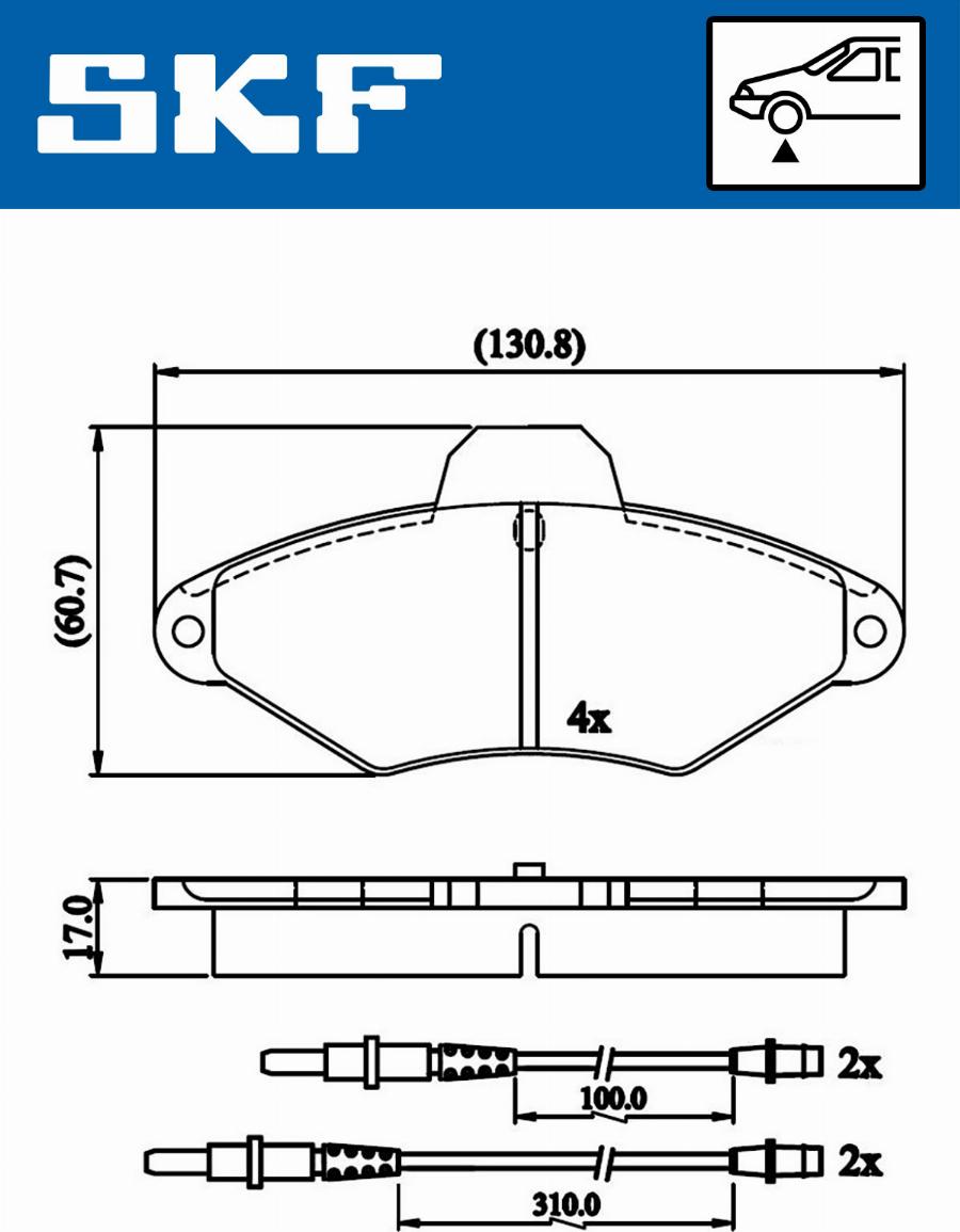 SKF VKBP 80601 E - Kit de plaquettes de frein, frein à disque cwaw.fr