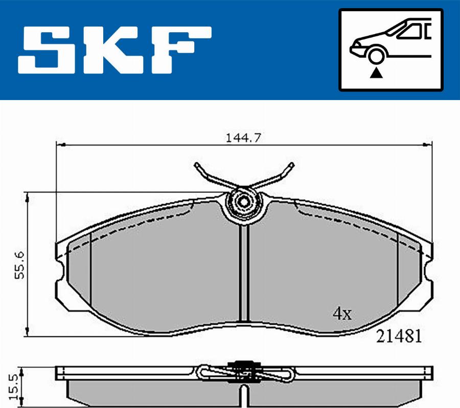 SKF VKBP 80603 - Kit de plaquettes de frein, frein à disque cwaw.fr