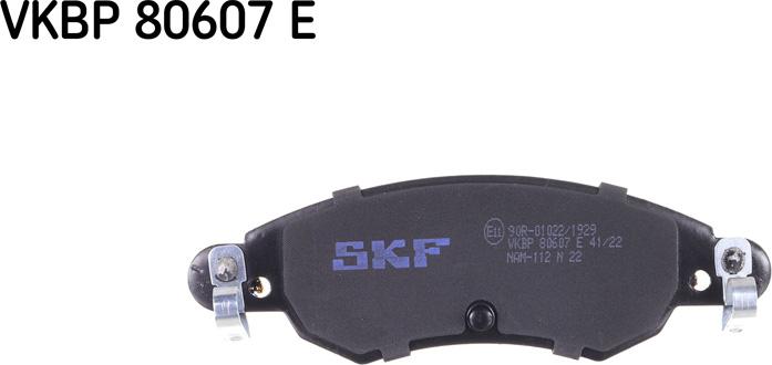 SKF VKBP 80607 E - Kit de plaquettes de frein, frein à disque cwaw.fr