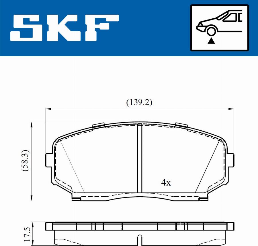 SKF VKBP 80612 A - Kit de plaquettes de frein, frein à disque cwaw.fr