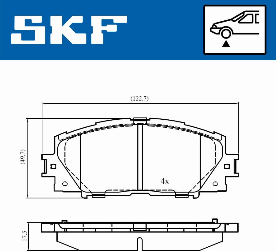 SKF VKBP 80680 - Kit de plaquettes de frein, frein à disque cwaw.fr