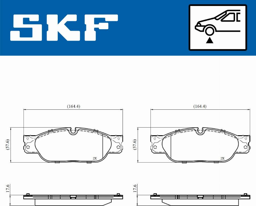 SKF VKBP 80687 - Kit de plaquettes de frein, frein à disque cwaw.fr