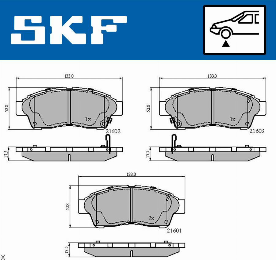 SKF VKBP 80638 A - Kit de plaquettes de frein, frein à disque cwaw.fr