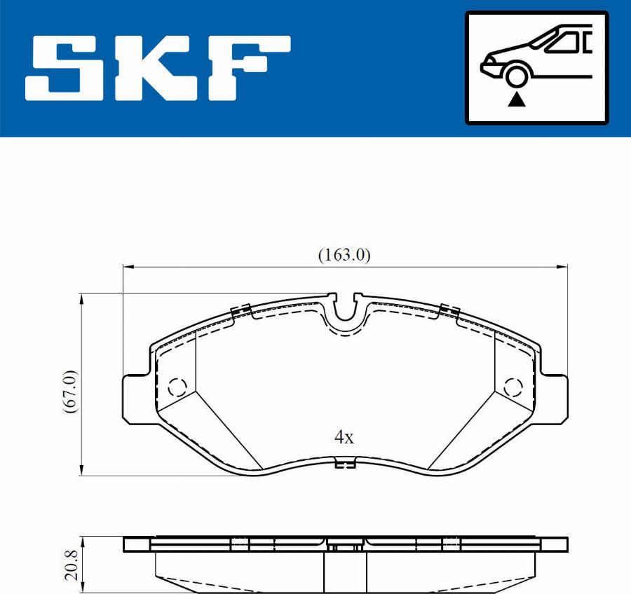 SKF VKBP 80633 E - Kit de plaquettes de frein, frein à disque cwaw.fr