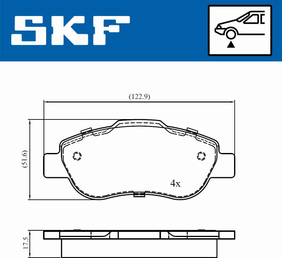 SKF VKBP 80677 - Kit de plaquettes de frein, frein à disque cwaw.fr