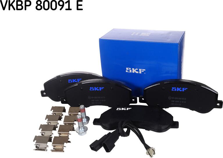 SKF VKBP 80091 E - Kit de plaquettes de frein, frein à disque cwaw.fr