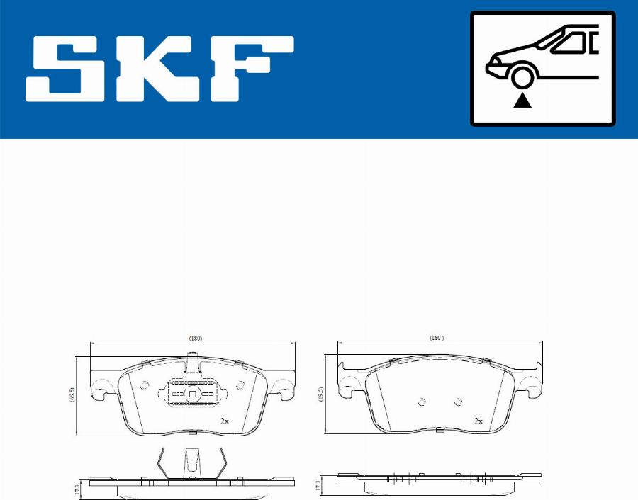 SKF VKBP 80044 - Kit de plaquettes de frein, frein à disque cwaw.fr