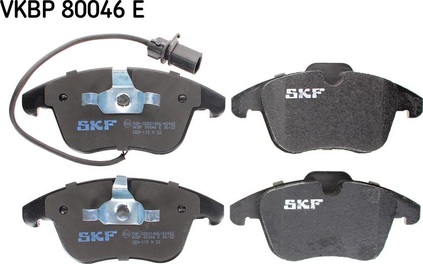 SKF VKBP 80046 E - Kit de plaquettes de frein, frein à disque cwaw.fr