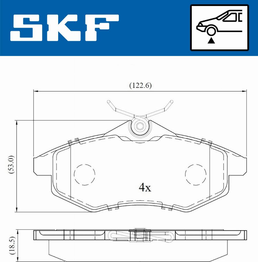 SKF VKBP 80041 - Kit de plaquettes de frein, frein à disque cwaw.fr