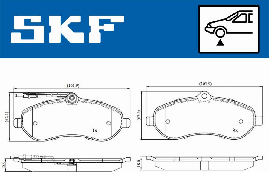 SKF VKBP 80048 E - Kit de plaquettes de frein, frein à disque cwaw.fr