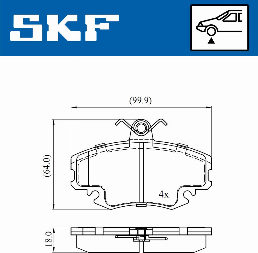 SKF VKBP 80050 - Kit de plaquettes de frein, frein à disque cwaw.fr