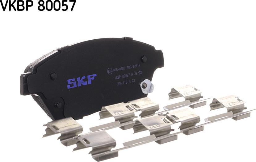 SKF VKBP 80057 A - Kit de plaquettes de frein, frein à disque cwaw.fr