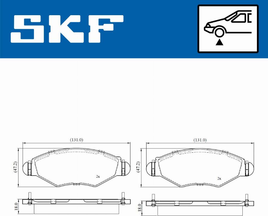 SKF VKBP 80064 - Kit de plaquettes de frein, frein à disque cwaw.fr