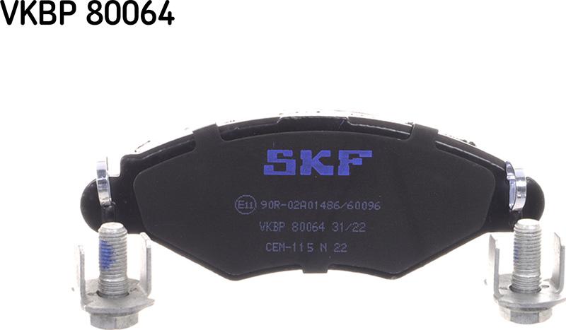 SKF VKBP 80064 - Kit de plaquettes de frein, frein à disque cwaw.fr