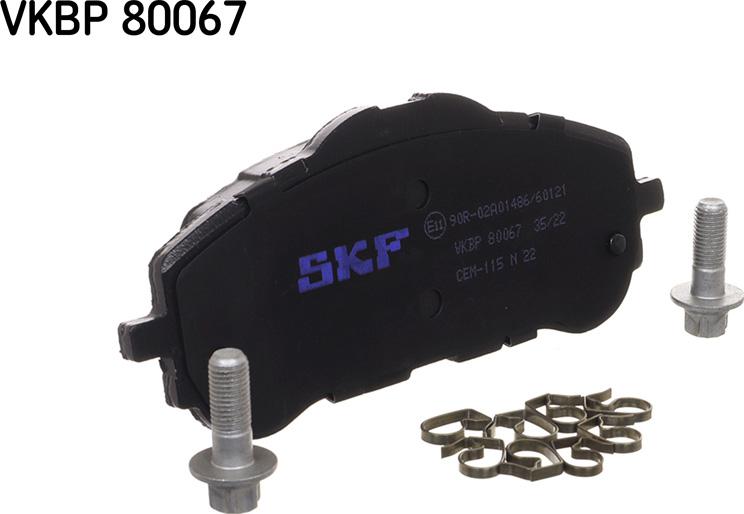 SKF VKBP 80067 - Kit de plaquettes de frein, frein à disque cwaw.fr