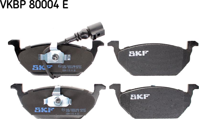 SKF VKBP 80004 E - Kit de plaquettes de frein, frein à disque cwaw.fr