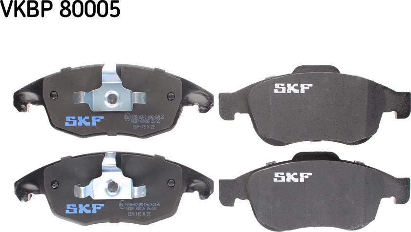 SKF VKBP 80005 - Kit de plaquettes de frein, frein à disque cwaw.fr