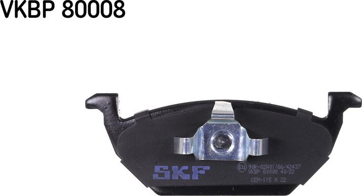 SKF VKBP 80008 - Kit de plaquettes de frein, frein à disque cwaw.fr