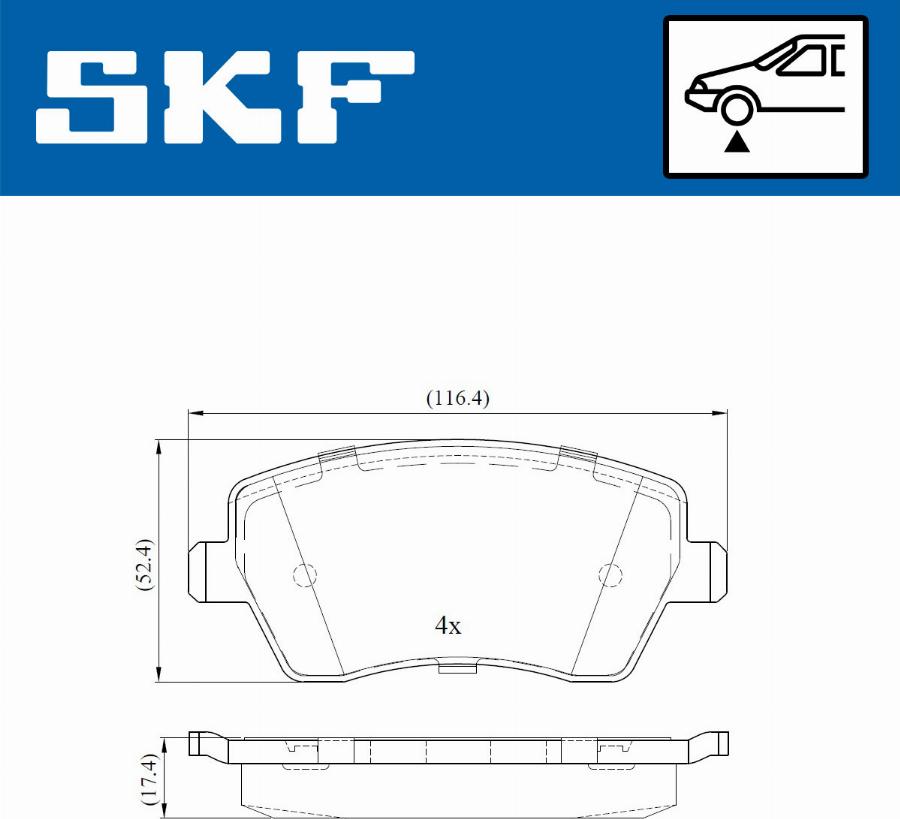 SKF VKBP 80003 - Kit de plaquettes de frein, frein à disque cwaw.fr