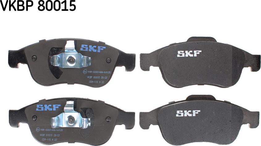 SKF VKBP 80015 - Kit de plaquettes de frein, frein à disque cwaw.fr