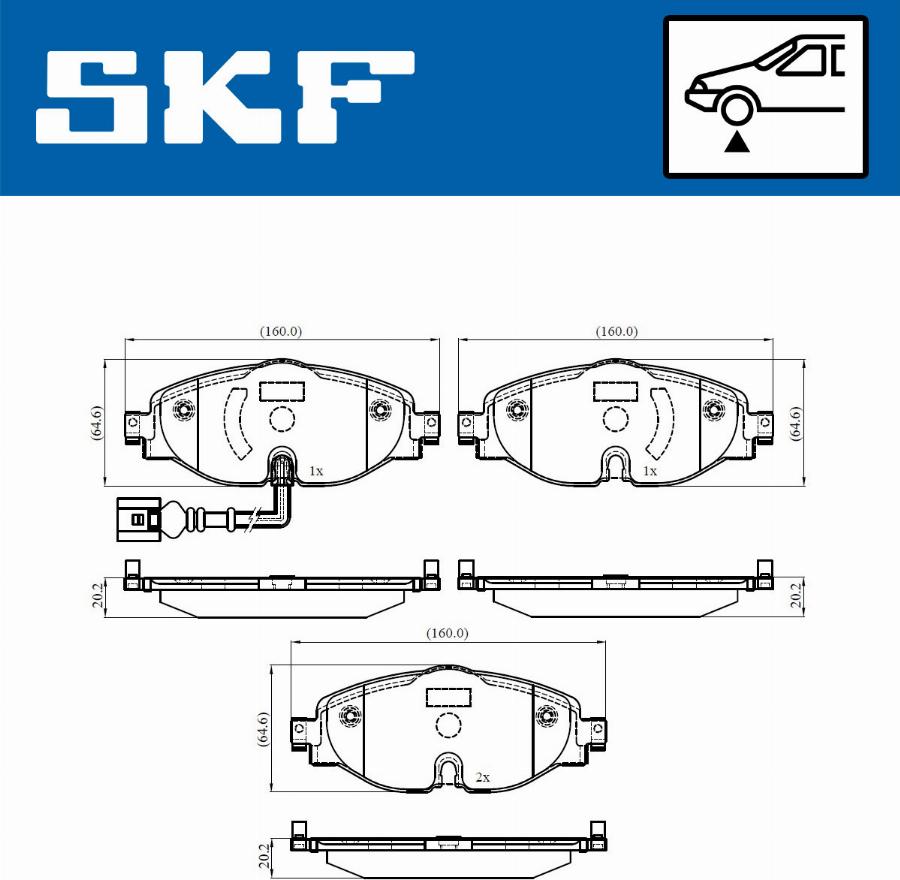 SKF VKBP 80018 E - Kit de plaquettes de frein, frein à disque cwaw.fr