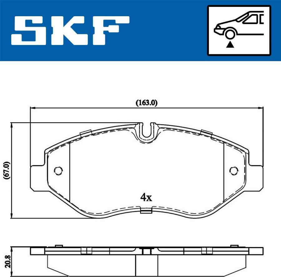 SKF VKBP 80089 - Kit de plaquettes de frein, frein à disque cwaw.fr