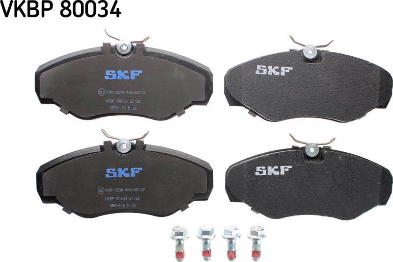 SKF VKBP 80034 - Kit de plaquettes de frein, frein à disque cwaw.fr