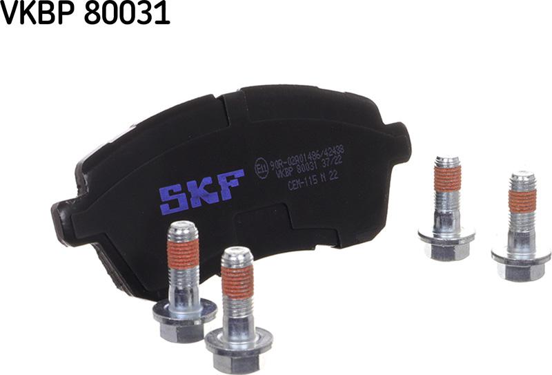 SKF VKBP 80031 - Kit de plaquettes de frein, frein à disque cwaw.fr