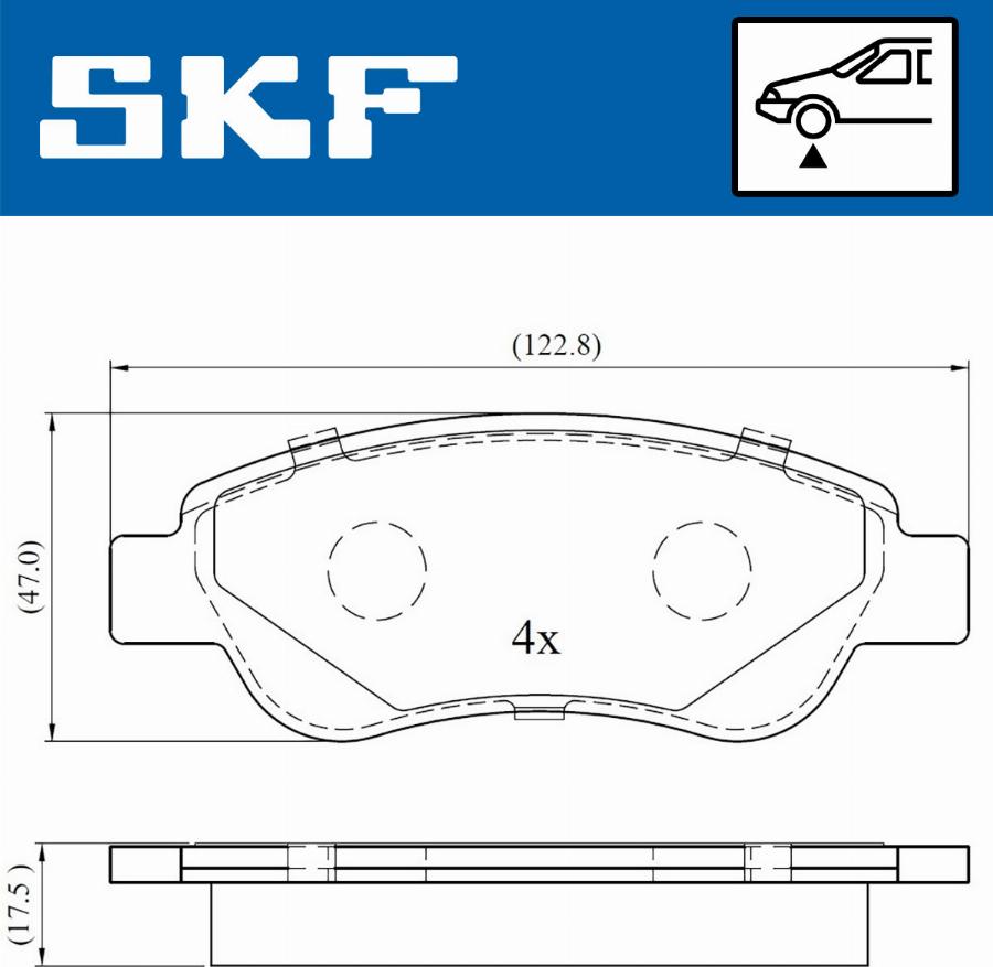 SKF VKBP 80037 - Kit de plaquettes de frein, frein à disque cwaw.fr