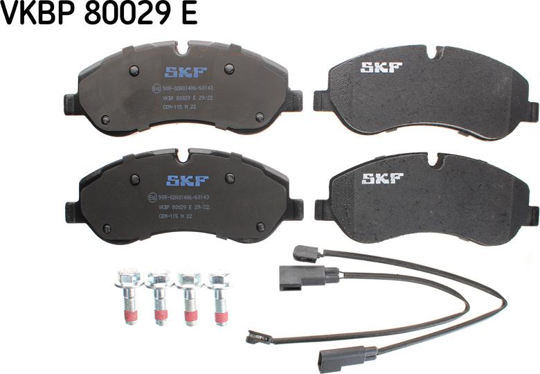 SKF VKBP 80029 E - Kit de plaquettes de frein, frein à disque cwaw.fr