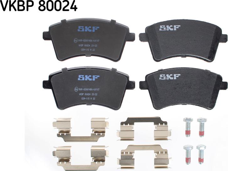 SKF VKBP 80024 - Kit de plaquettes de frein, frein à disque cwaw.fr