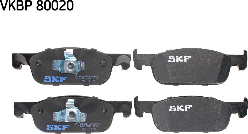 SKF VKBP 80020 - Kit de plaquettes de frein, frein à disque cwaw.fr