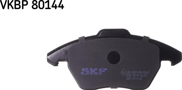 SKF VKBP 80144 - Kit de plaquettes de frein, frein à disque cwaw.fr