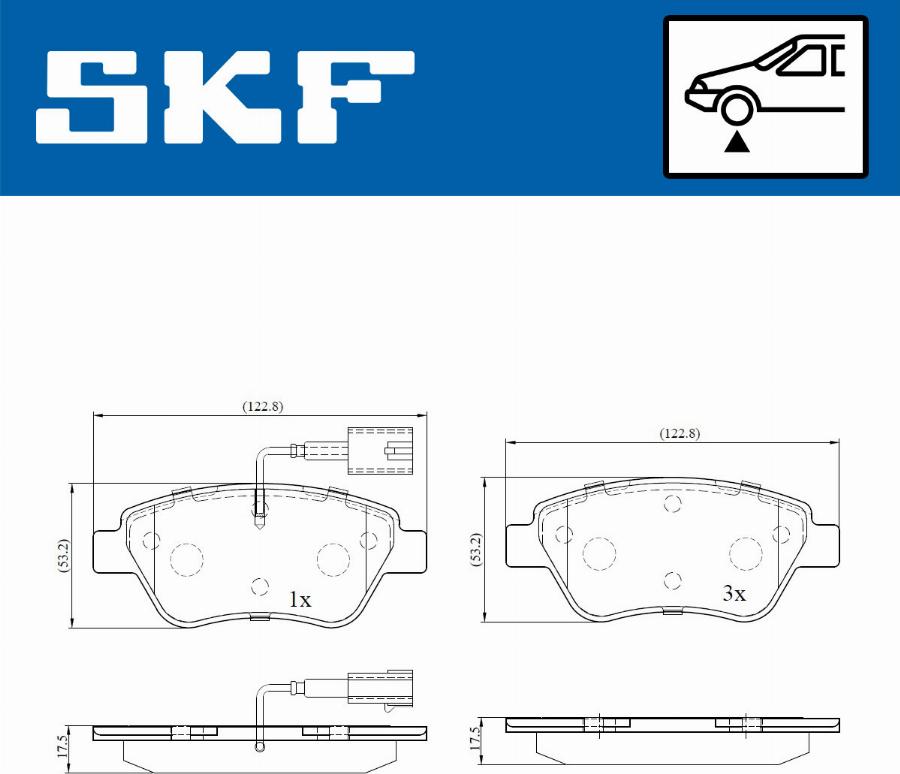 SKF VKBP 80145 E - Kit de plaquettes de frein, frein à disque cwaw.fr