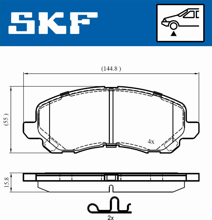 SKF VKBP 80169 A - Kit de plaquettes de frein, frein à disque cwaw.fr