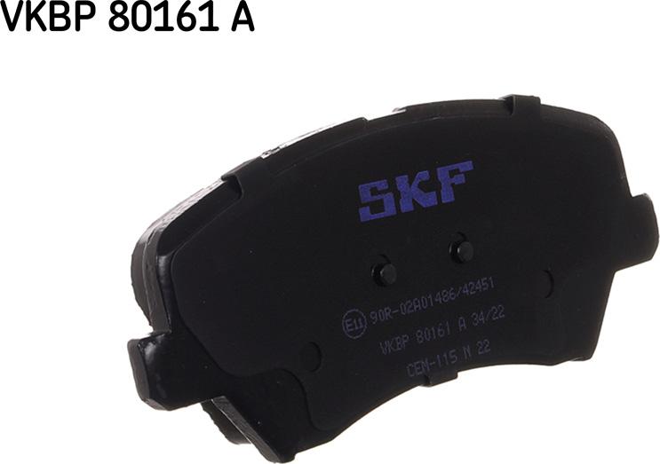 SKF VKBP 80161 A - Kit de plaquettes de frein, frein à disque cwaw.fr