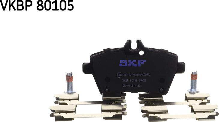 SKF VKBP 80105 - Kit de plaquettes de frein, frein à disque cwaw.fr