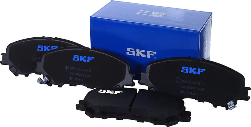 SKF VKBP 80108 A - Kit de plaquettes de frein, frein à disque cwaw.fr