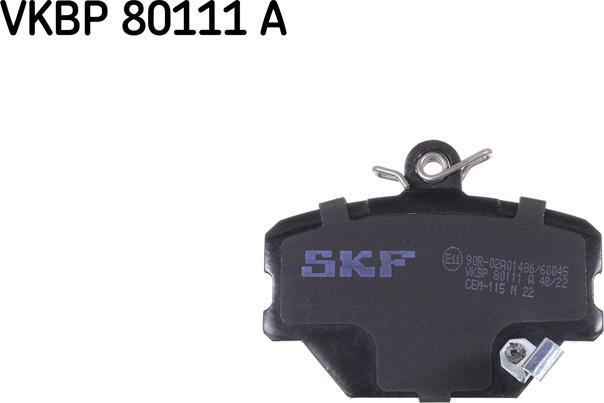 SKF VKBP 80111 A - Kit de plaquettes de frein, frein à disque cwaw.fr