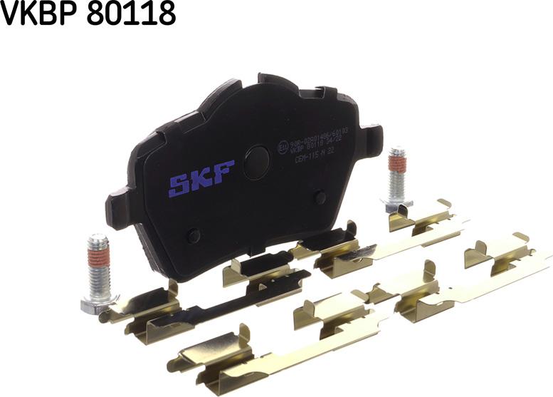 SKF VKBP 80118 - Kit de plaquettes de frein, frein à disque cwaw.fr