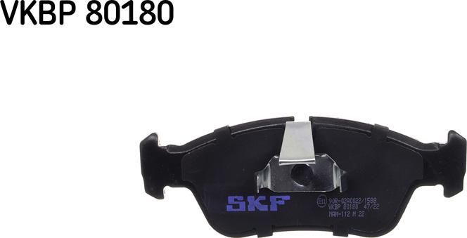 SKF VKBP 80180 - Kit de plaquettes de frein, frein à disque cwaw.fr