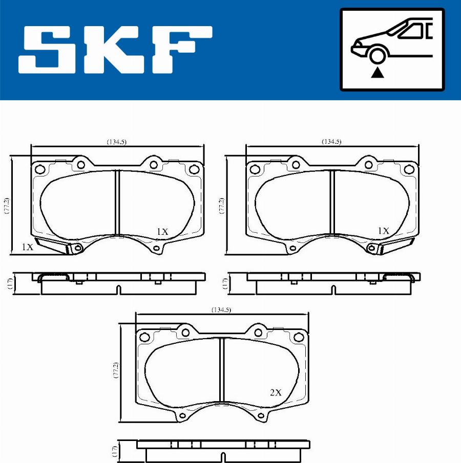 SKF VKBP 80135 A - Kit de plaquettes de frein, frein à disque cwaw.fr