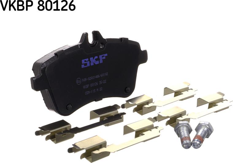 SKF VKBP 80126 - Kit de plaquettes de frein, frein à disque cwaw.fr