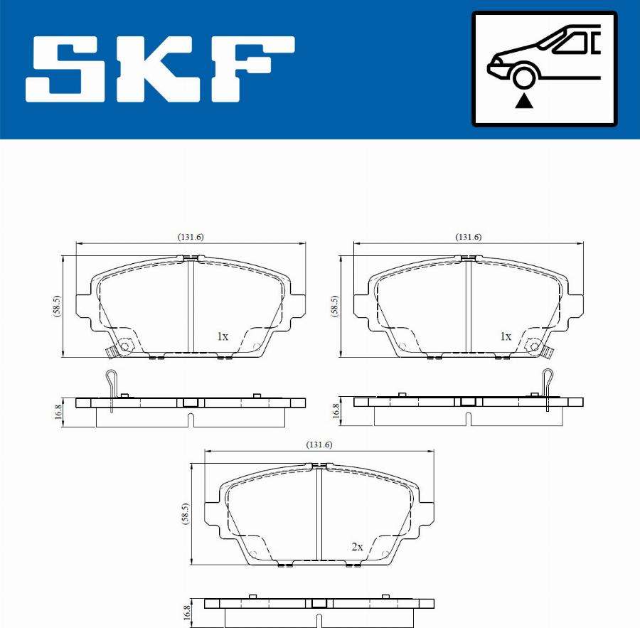 SKF VKBP 80895 A - Kit de plaquettes de frein, frein à disque cwaw.fr