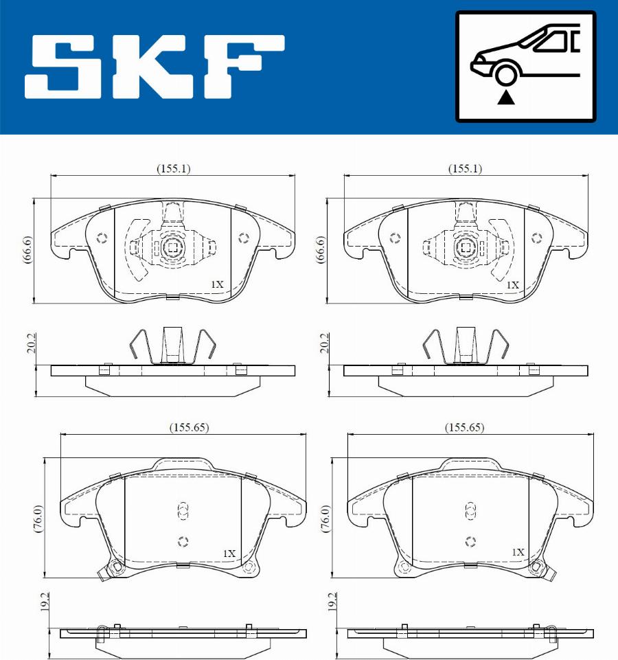 SKF VKBP 80847 A - Kit de plaquettes de frein, frein à disque cwaw.fr