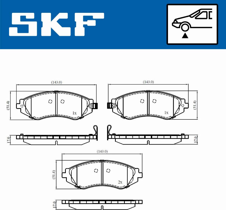 SKF VKBP 80865 A - Kit de plaquettes de frein, frein à disque cwaw.fr